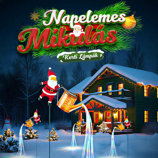 Solar-powered Santa Claus garden lamp（The best Christmas gift）